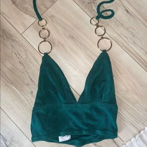 Princess Polly Green Crop Top